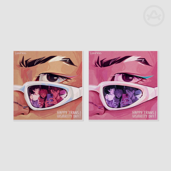 PINK Double Sided SMALL POSTER | Trans Day of Visibility