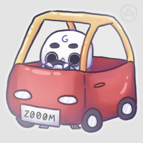 Kiddie Car Lil Guy Zooom Sticker