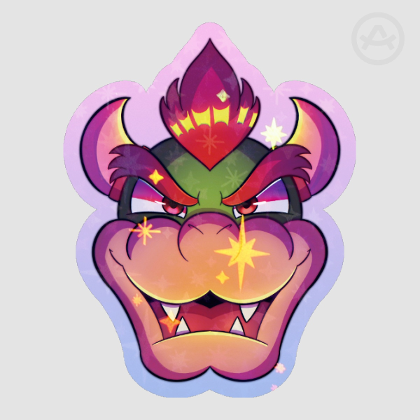 Bowser Holo Star Sticker