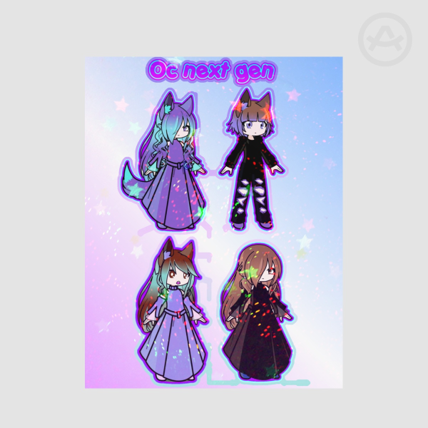 Lavender x Vkloves family Stickers Sheet