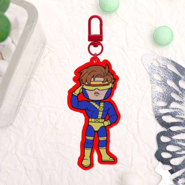 Cyclops Colored Edge Acrylic Keychains