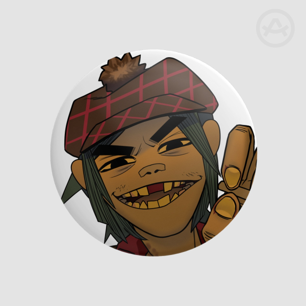 2D Button Pin // Gorillaz
