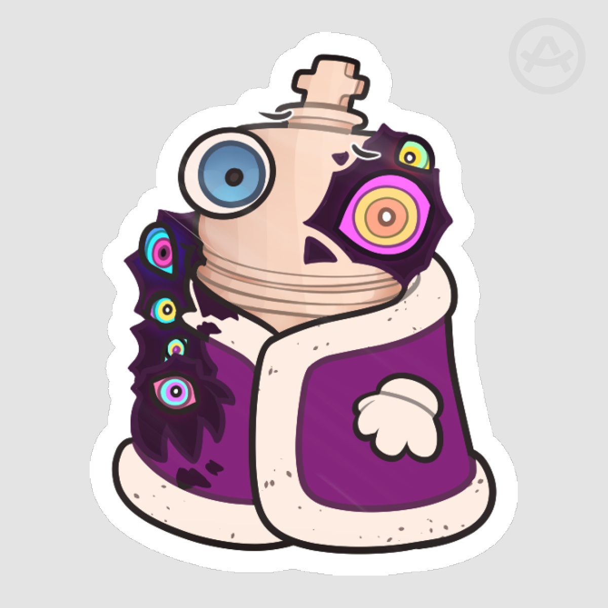Cute Abstracted Kinger Die Cut Stickers