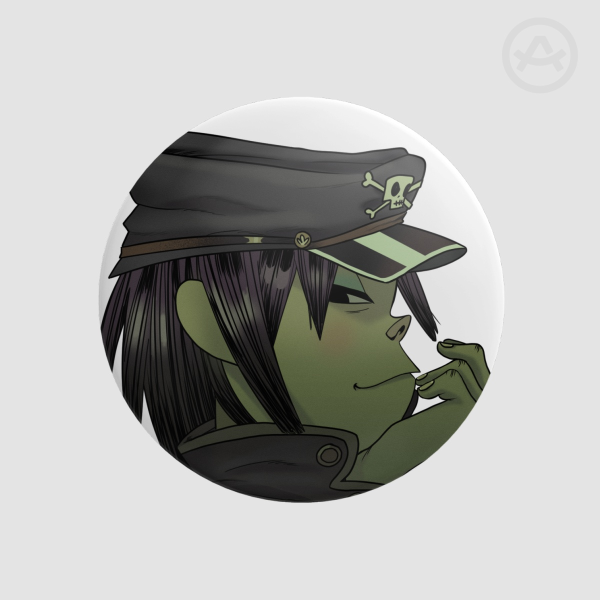 Noodle Button Pin // Gorillaz