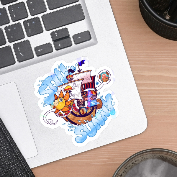 Sunny Lion Pirate Ship | Anime Manga Sticker