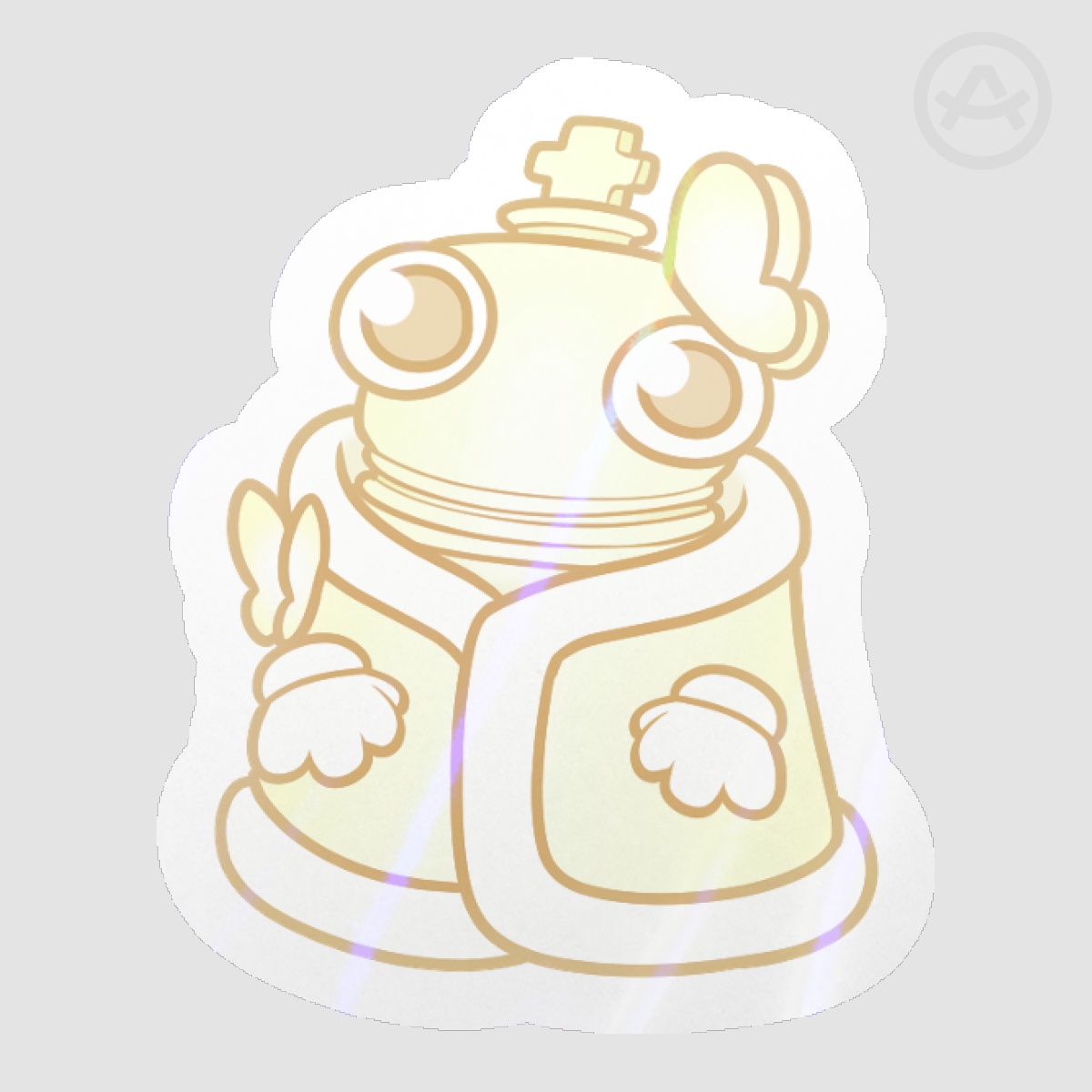 Glowing Cute Kinger Die Cut Stickers