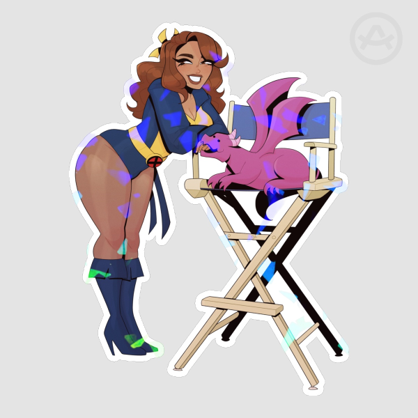 Kitty Pryde and Her Chud Son Sticker