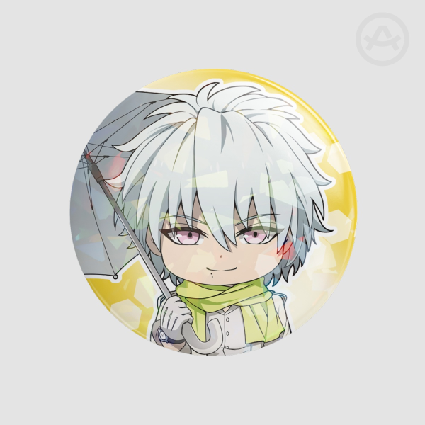 Clear Round Badge Button Pin (DRAMAtical Murder)