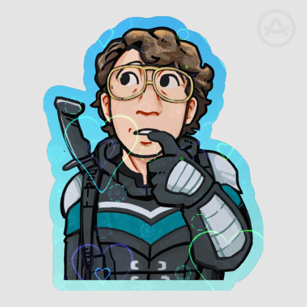 Vigilante Adrian Chase Colored Edge Die Cut Sticker