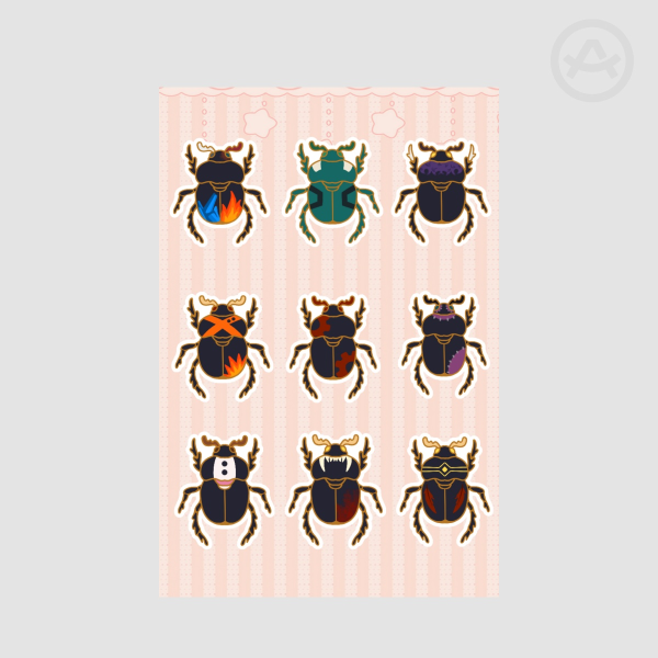 Beetle Infestation Stickers Sheet!!