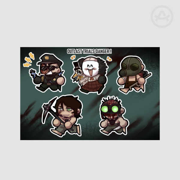 Outlast Trials Prime Asset & Expops Stickers Sheet