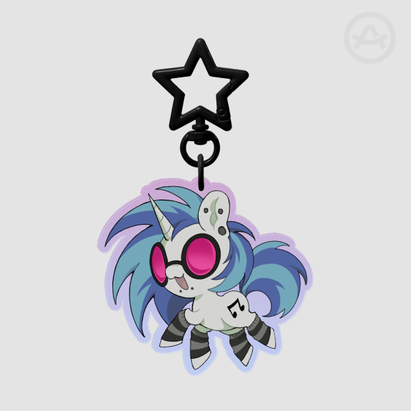 MLP FIM Dj pon3 | Vinyl Scratch keychain