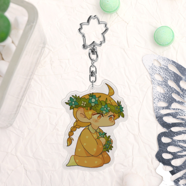 Mini Aether Spring Collab Epoxy Clear Keychain Double sided