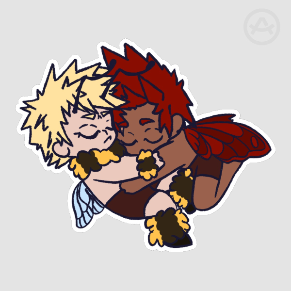 Fluffy Boyfriends Die Cut Sticker