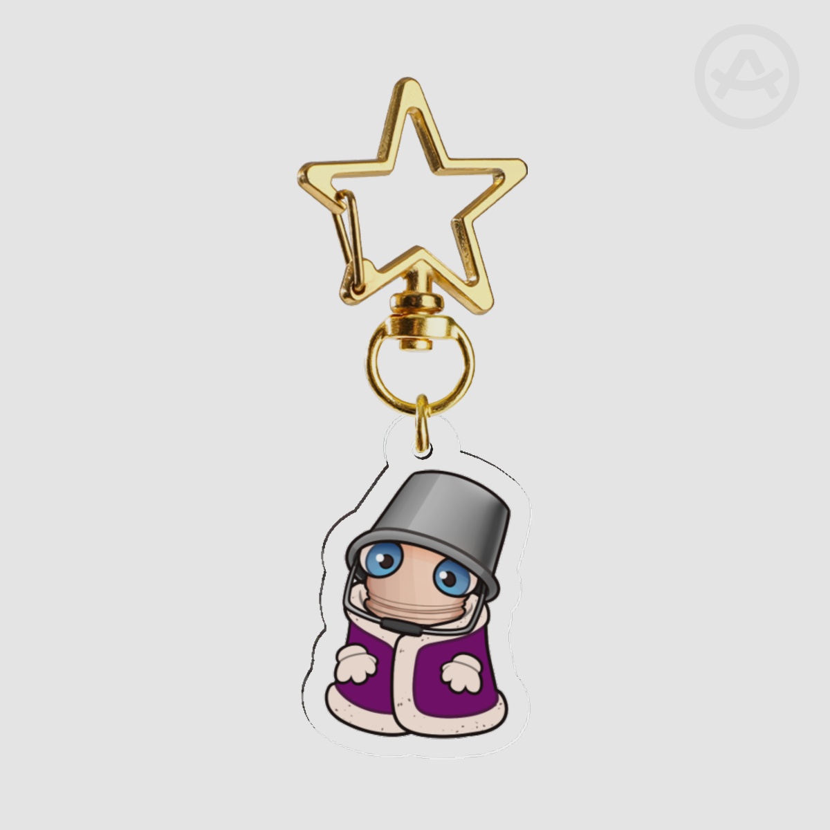 Cute Bucket Kinger Clear Acrylic Keychains