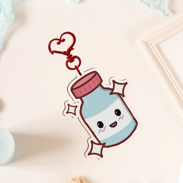 Bitsy the Bottle "Flow Friends" Keychain
