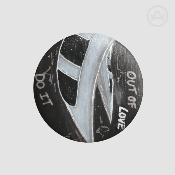 Out for love badge