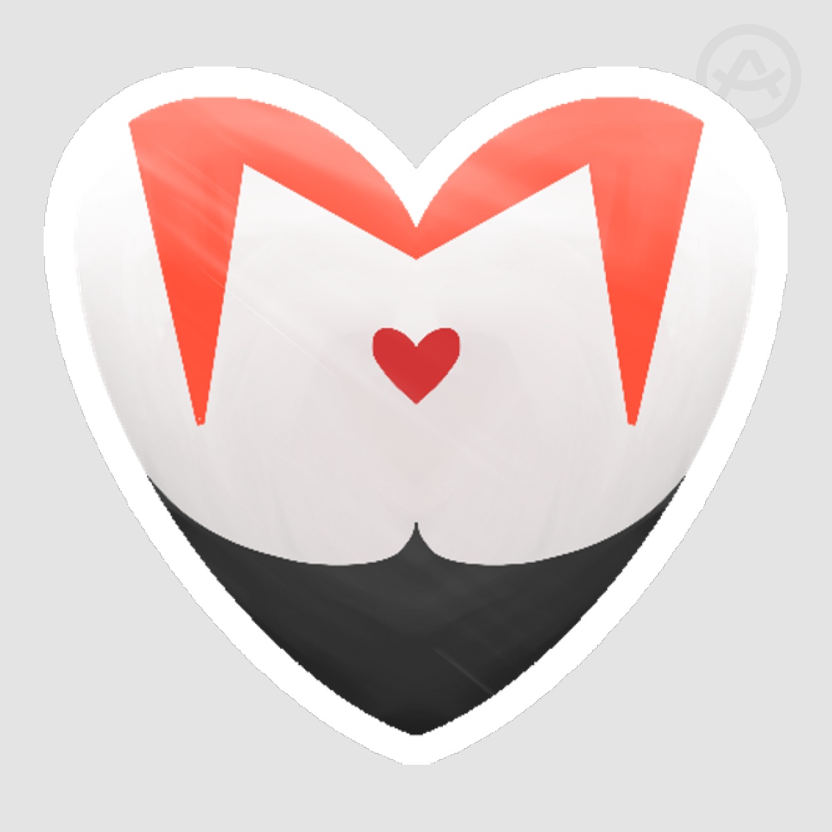 Prowl Transformers Heart Sticker