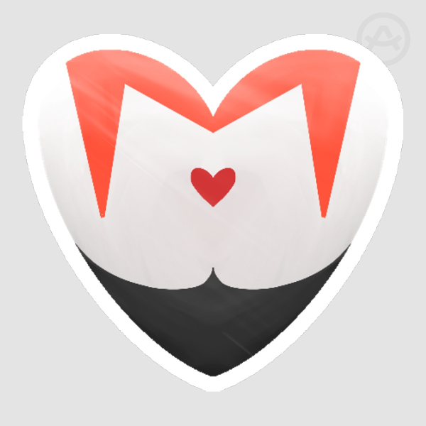 Prowl Transformers Heart Sticker