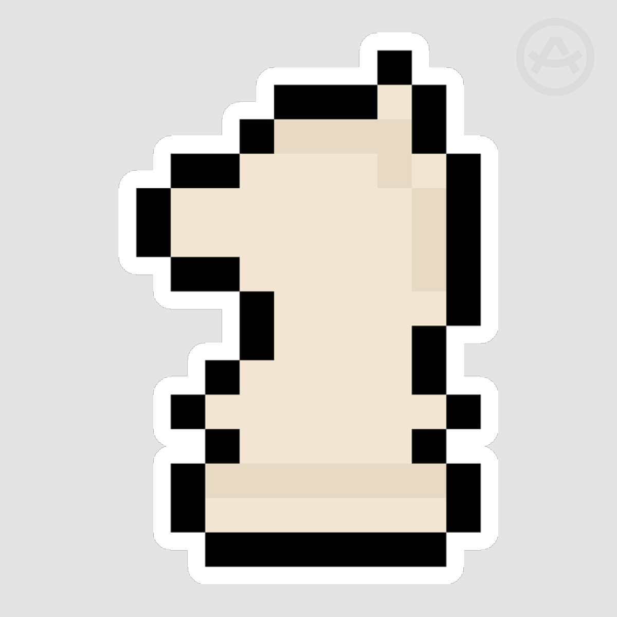 Chess White Knight Sticker