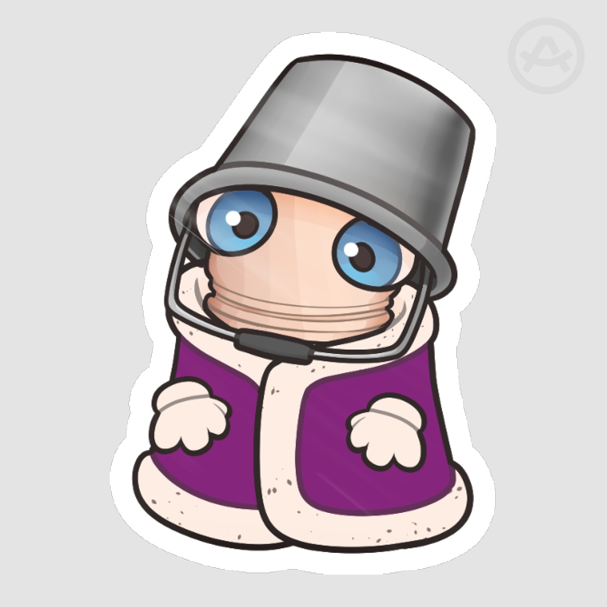 Cute Bucket Kinger Die Cut Stickers