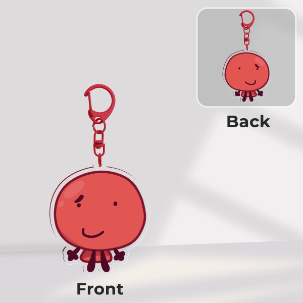 happy balloon keychain