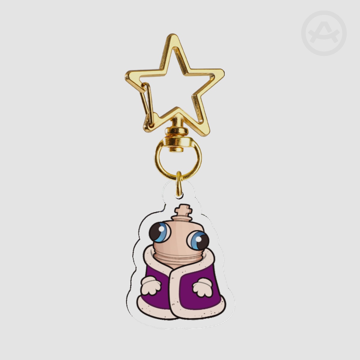 Derpy Cute Kinger Clear Acrylic Keychains