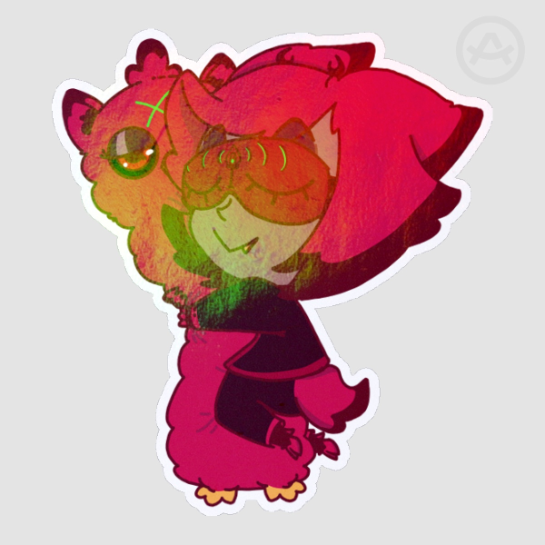 Sleepy Alastor with Furby Die Cut Stickers