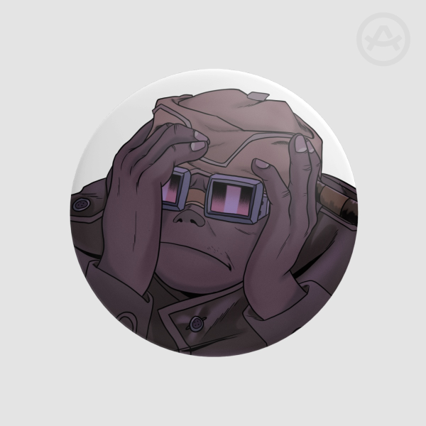 Russel Button Pin // Gorillaz