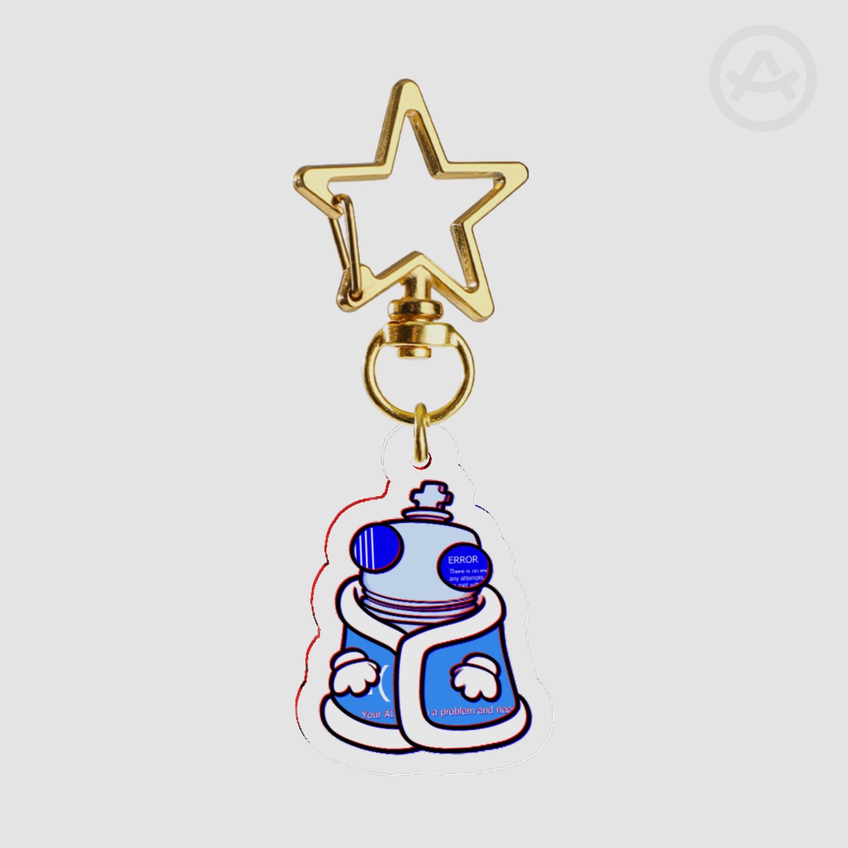Cute Error Kinger Clear Acrylic Keychains