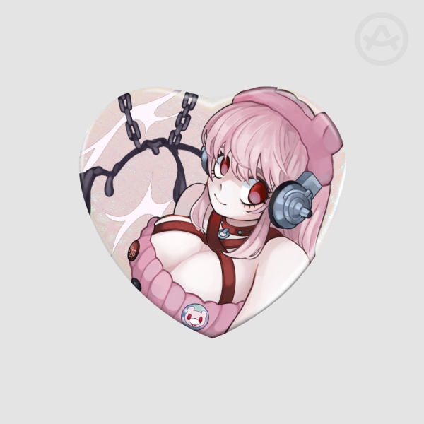 Super Sonico heart holograpic pin