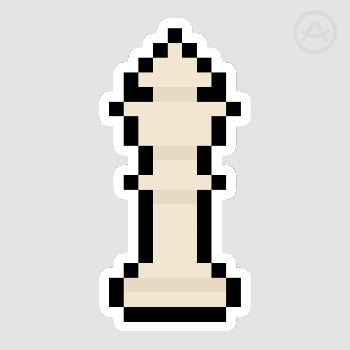 Chess White King Sticker