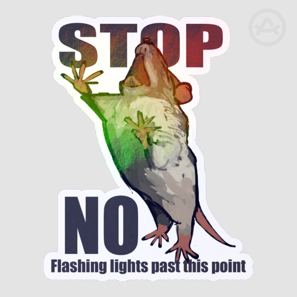 No Flash Rat MHM Sticker