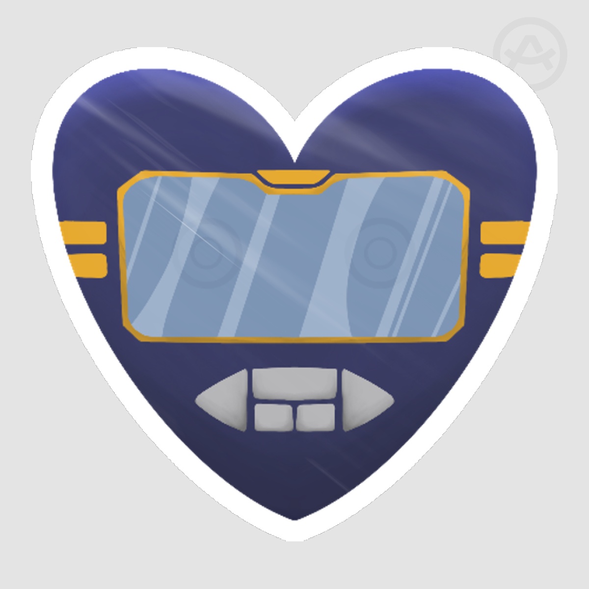 Soundwave Transformers Heart Sticker