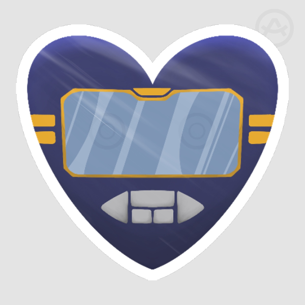 Soundwave Transformers Heart Sticker