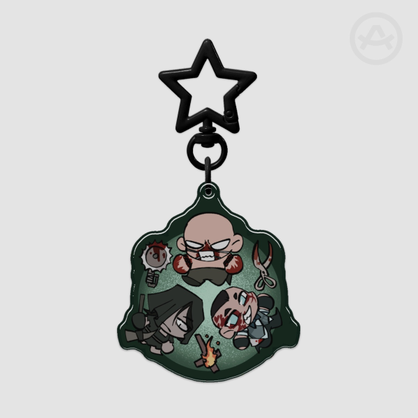 Outlast Trio Epoxy Glitter Acrylic Keychains