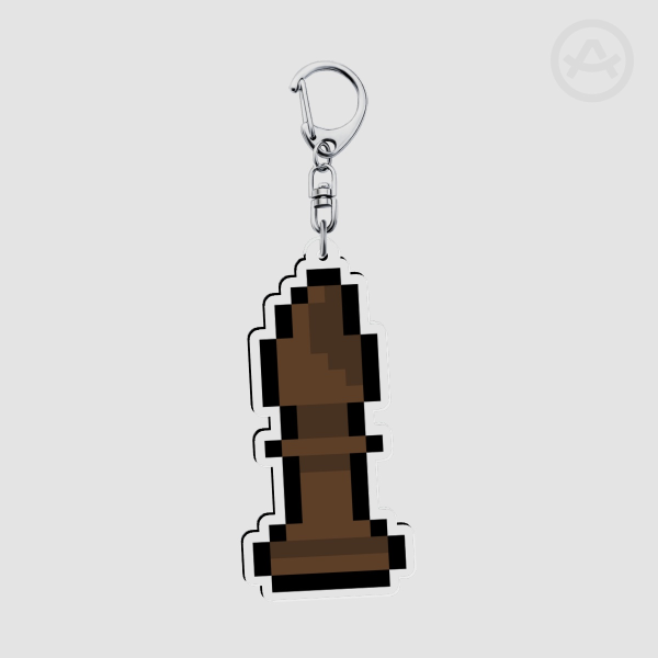 Chess Bishop Double Sided Keychain