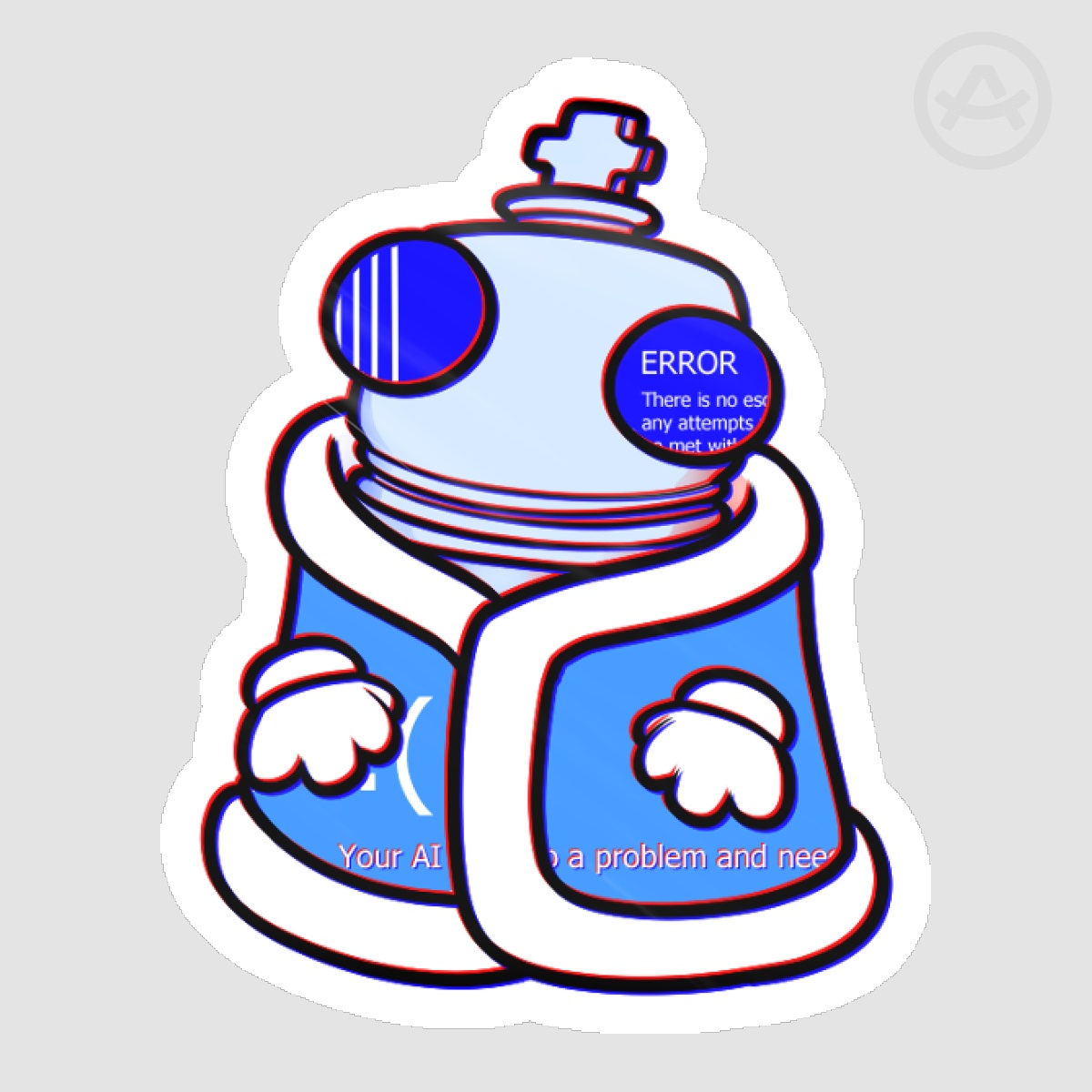 Cute Error Kinger Die Cut Stickers