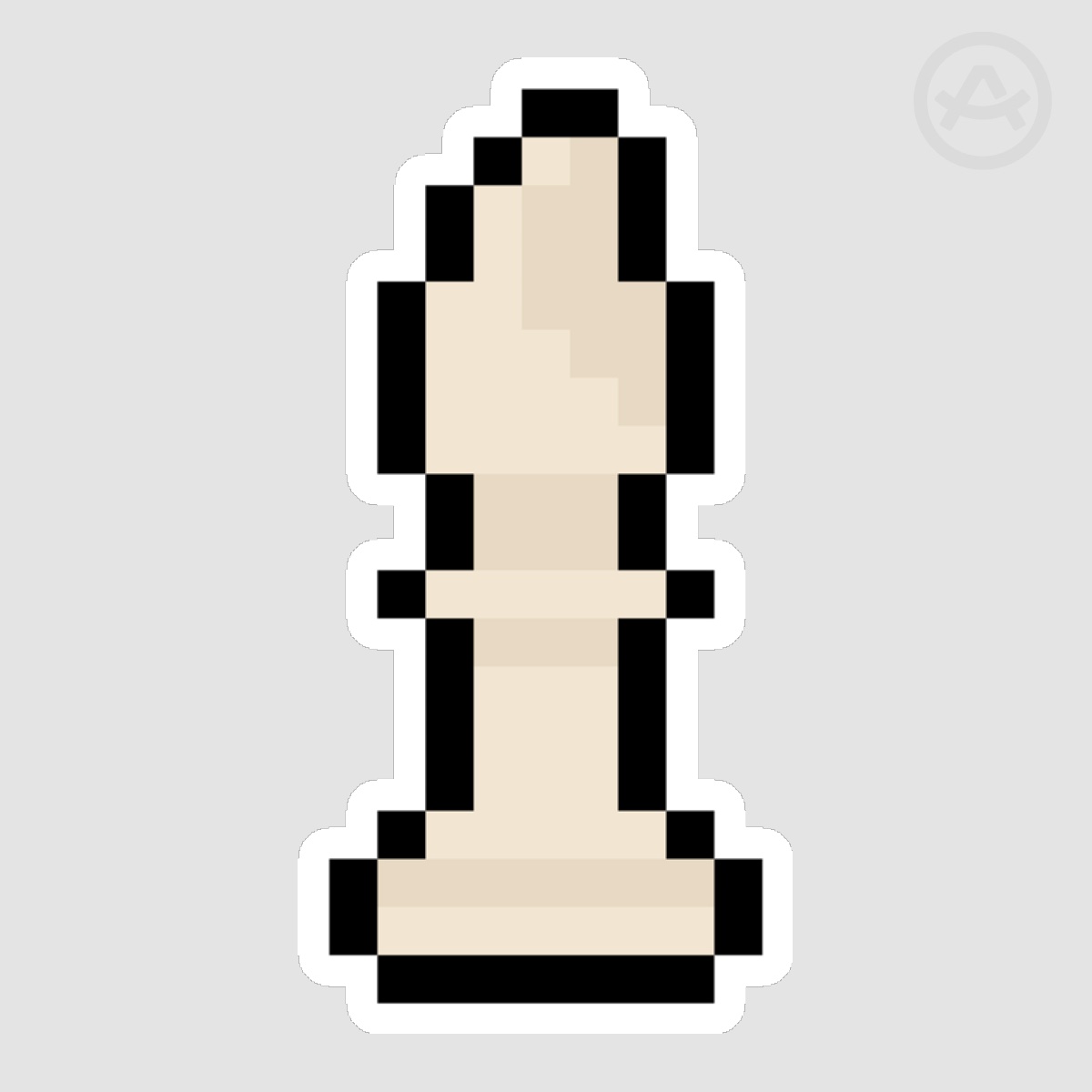 Chess White Bishop Sticker