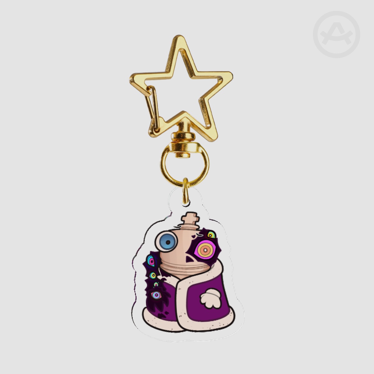 Cute Abstracted Kinger Clear Acrylic Keychains