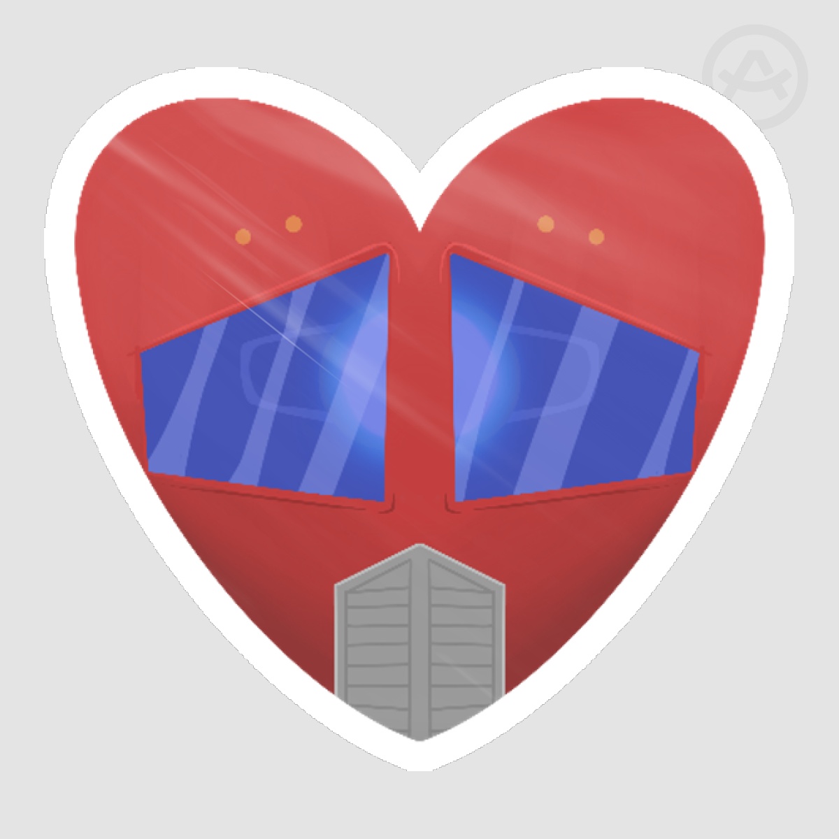 Optimus Prime Transformers Heart Sticker