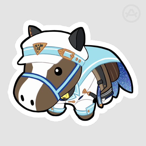 Cheval Grand Horse Plushie Sticker