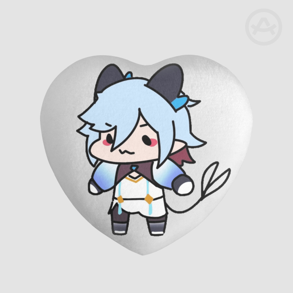Caelum Heart Shape Plush Badge