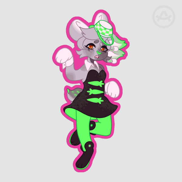Marie Colored Edge Die Cut Sticker