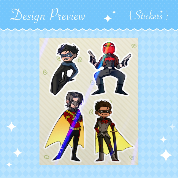 Batboys Sticker Sheet (Holo)