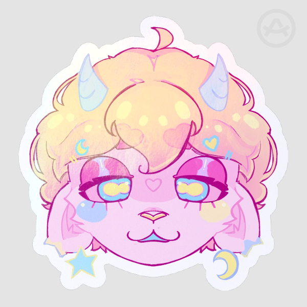 Candy Goat Fursona Sticker