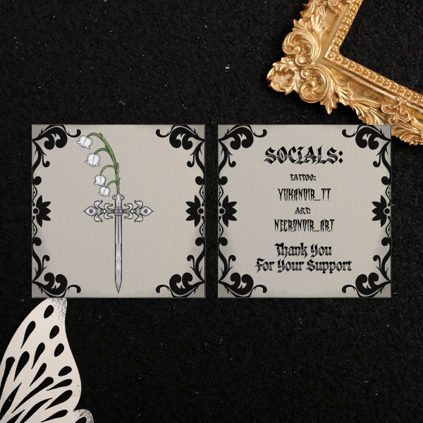 Lily of the Valley Dagger Pearl Paper Photocards