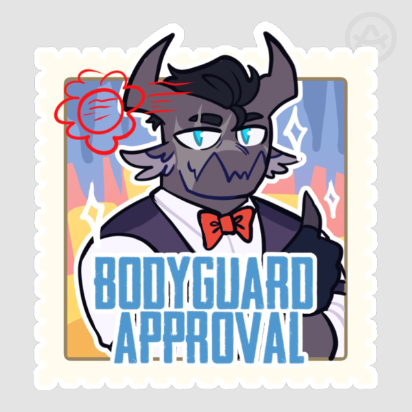 Edwyn "Bodyguard Approval" Die Cut Stickers