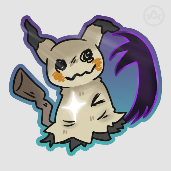 Mimikyu Glossy Sticker