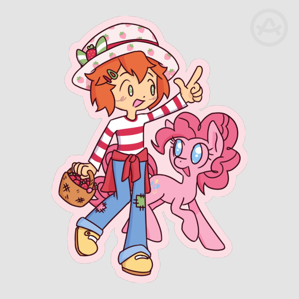 Pinkie Pie & Strawberry Shortcake - Sticker